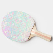 Roze Zeemeermin Goud Glitter Iridescent Tafeltennisbatje (Zijkant)