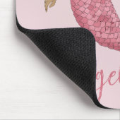  roze zeemeermin Happy Birthday aangepaste naam Muismat (Hoek)