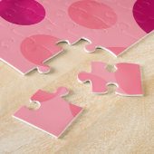 Roze zeemeermin in de oceaan met een dolfijn legpuzzel (Zijkant)