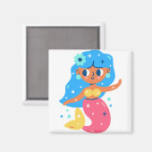 Roze zeemeermin magneet (Voorkant / Achterkant)