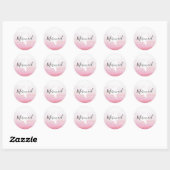 Roze Zeemeermin met Zeester Verjaardag Stickers (Vel)