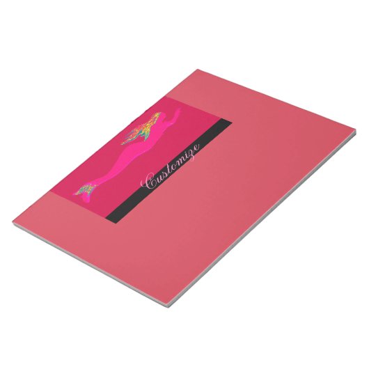 roze zeemeermin notitieblok (Schuin)