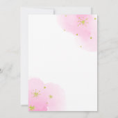 Roze Zeemeermin Onder Het Zee Ocean Meisje Baby sh Kaart (Achterkant)