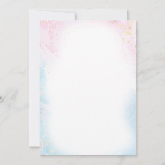 Roze zeemeermin onder het Zee Verjaardag Kaart (Achterkant)