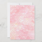 Roze Zeemeermin Oneder het Zee 1e Verjaardagsfeest Kaart (Achterkant)