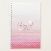 Roze Zeemeermin op dienst Weekly Maandelijkse Plan Planner (Voorkant)