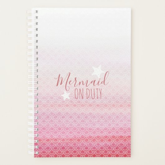 Roze Zeemeermin op dienst Weekly Maandelijkse Plan Planner (Voorkant)