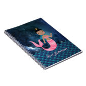 Roze zeemeermin op Heart Fantasy Ocean Scene Notitieboek (Rechterzijde)