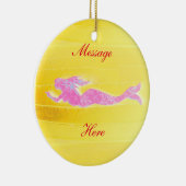 roze zeemeermin op maat keramisch ornament (Rechts)