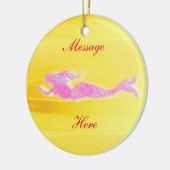 roze zeemeermin op maat keramisch ornament (Links)