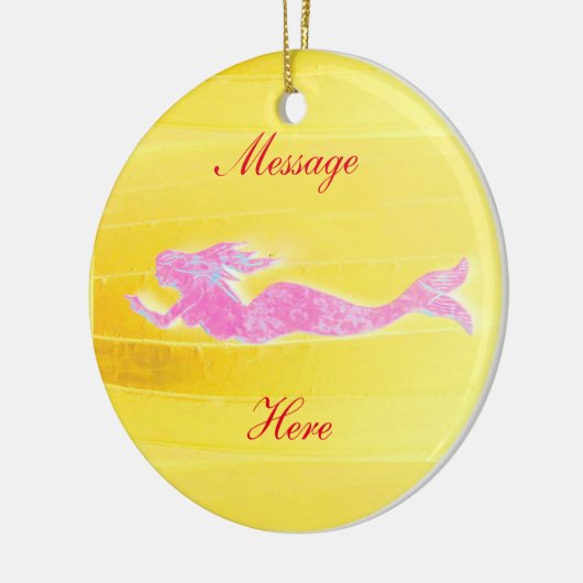 roze zeemeermin op maat keramisch ornament (Links)