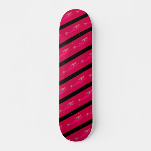 roze zeemeermin persoonlijk skateboard (Voorkant)
