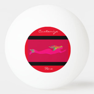 roze zeemeermin pingpongbal
