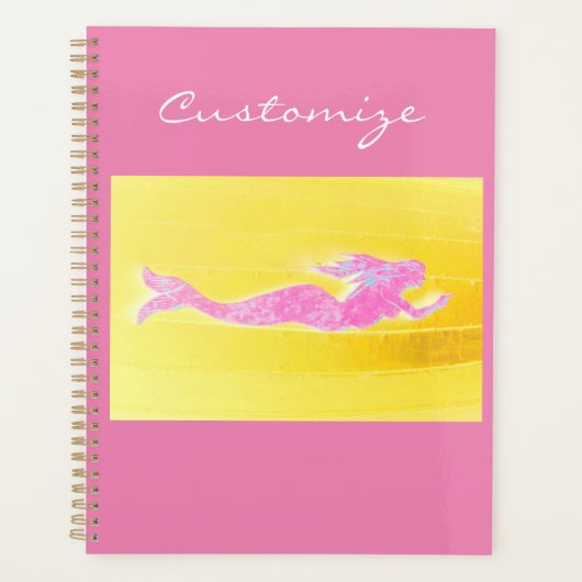 roze zeemeermin planner (Voorkant)