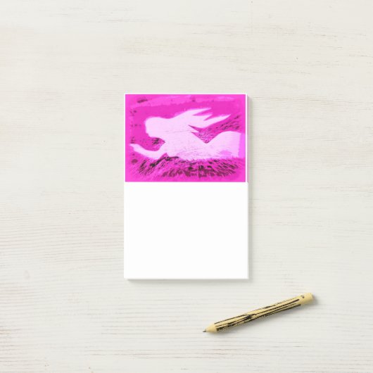 roze zeemeermin post-it® notes (Op bureau)