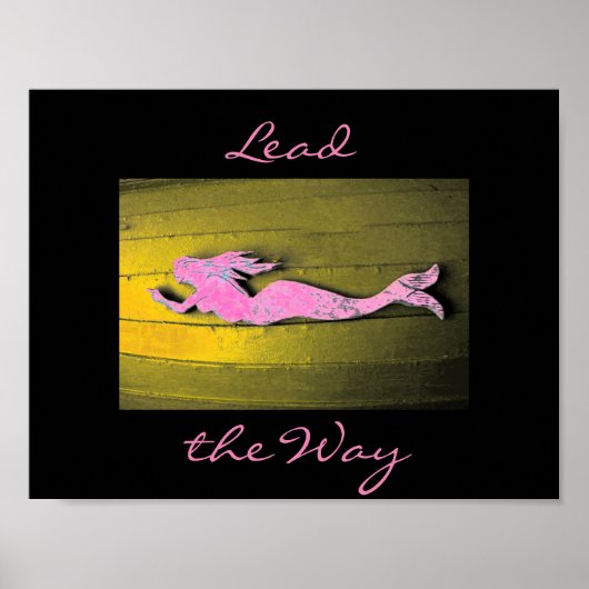 roze zeemeermin poster (Voorkant)