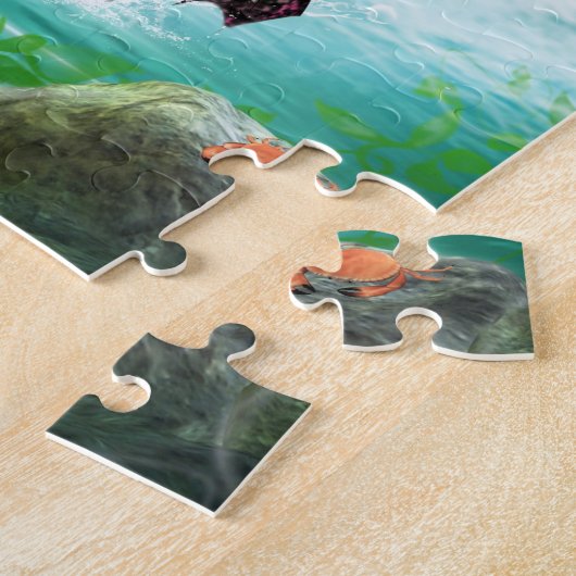 Roze Zeemeermin Puzzel (Zijkant)