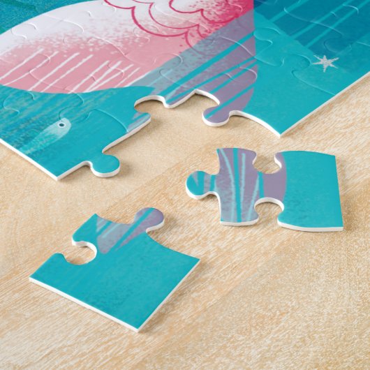 Roze Zeemeermin Puzzle Legpuzzel (Zijkant)