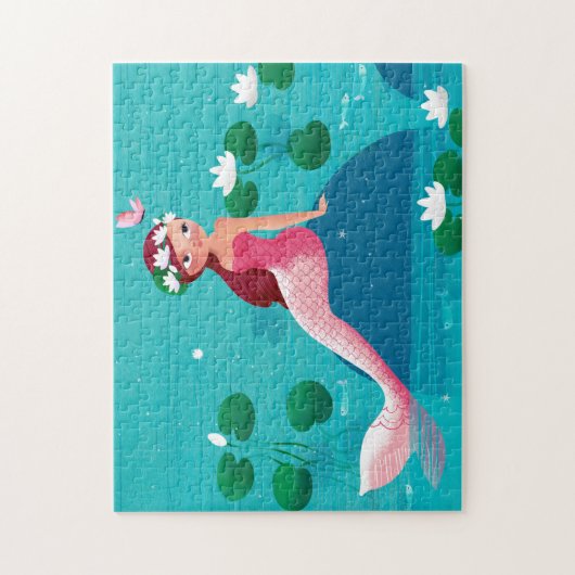 Roze Zeemeermin Puzzle Legpuzzel (Verticaal)