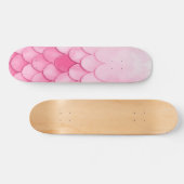 Roze Zeemeermin Schubben Textuur Ontwerp Persoonlijk Skateboard (Horizontaal)