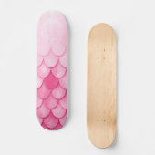 Roze Zeemeermin Schubben Textuur Ontwerp Persoonlijk Skateboard (Voorkant)