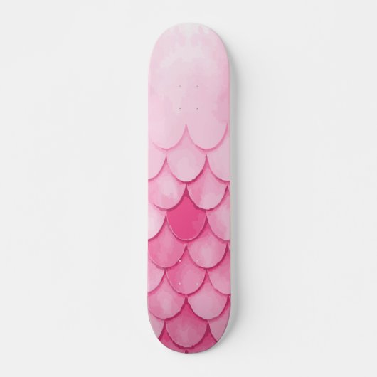 Roze Zeemeermin Schubben Textuur Ontwerp Persoonlijk Skateboard (Voorkant)