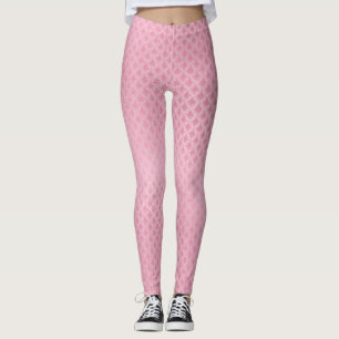 Roze Zeemeermin Schubbenpatroon Leggings
