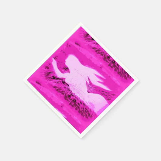 roze zeemeermin servetten (Hoek)