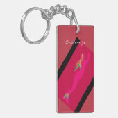 roze zeemeermin sleutelhanger (Voorkant Links)