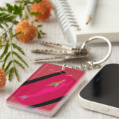 roze zeemeermin sleutelhanger (Voorkant Rechts)
