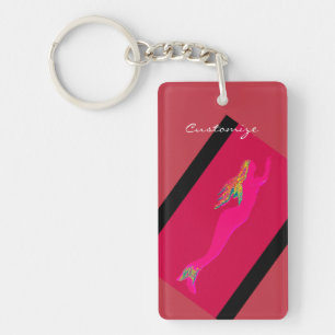 roze zeemeermin sleutelhanger
