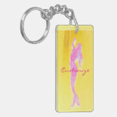 roze zeemeermin sleutelhanger (Voorkant Links)