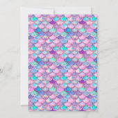 Roze zeemeermin staart meisje verjaardag kaart (Achterkant)