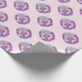 Roze zeemeermin uniek cadeaupapier (Hoek)