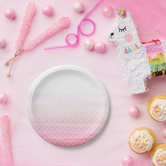 Roze Zeemeermin Verjaardagsfeest Papieren Borden Papieren Bordje (Feest)