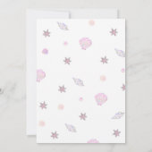 Roze Zeemeermin Verjaardagsfeestje onder het Zee Kaart (Achterkant)