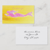 roze zeemeermin visitekaartje (Voorkant / Achterkant)