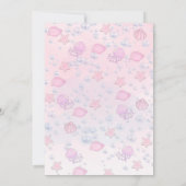 Roze Zeemeerminnelijke dag Uitnodigingen met foto (Achterkant)