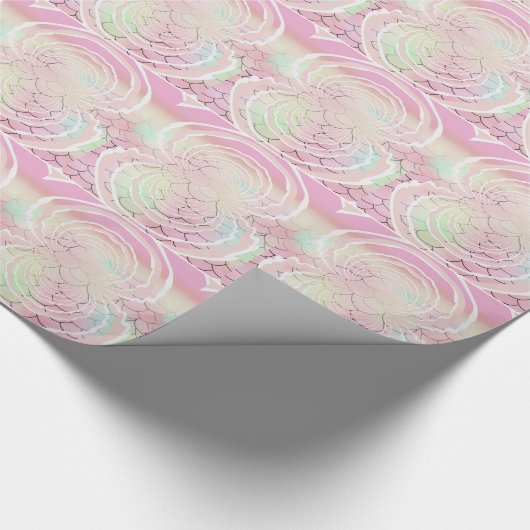 Roze zeemeerminnen cadeaupapier (Hoek)