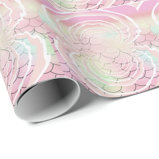 Roze zeemeerminnen cadeaupapier (Rol Hoek)