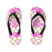Roze zeemeerminnen kinder teenslippers (Voetbed)