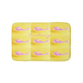 roze zeemeerminnen patroon badmat (Voorkant)