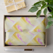 roze zeemeerminnen zwemmen geel tissuepapier (Geschenk)