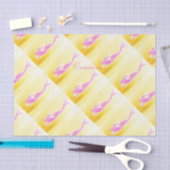 roze zeemeerminnen zwemmen geel tissuepapier (Craft)