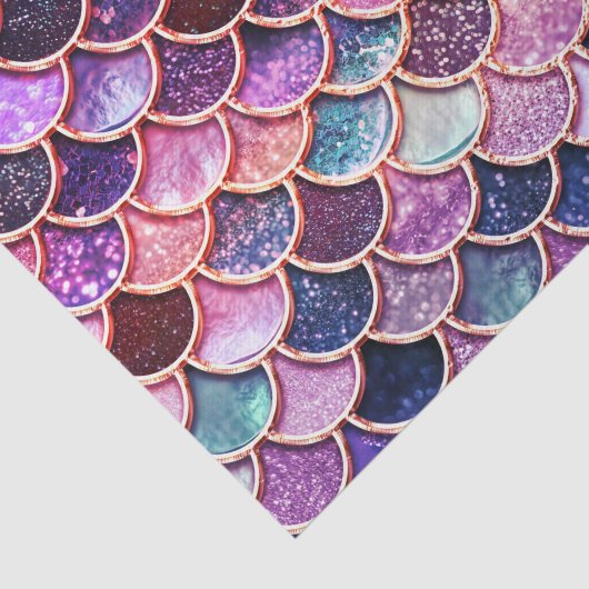 Roze zeemeerminnende glitterschalen - Zeemeerminne Tissuepapier (Detail)