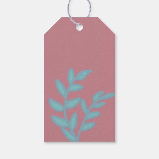 Roze Zeemeerminnende meisjes Verjaardag Gift Label Cadeaulabel (Achterkant)