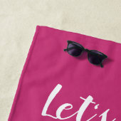 Roze zeemeerminninghanddoek met aangepaste naam strandlaken (In situ)