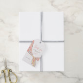Roze Zeemeerminstaart Feest Cadeaubijsluiter Cadeaulabel (Met Touw)