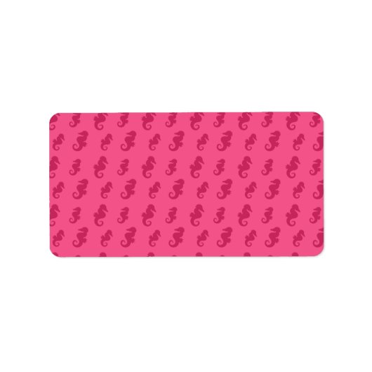 Roze zeepaarden etiket (Voorkant)