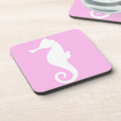 Roze zeepaardje bier onderzetter (Linkerzijde)